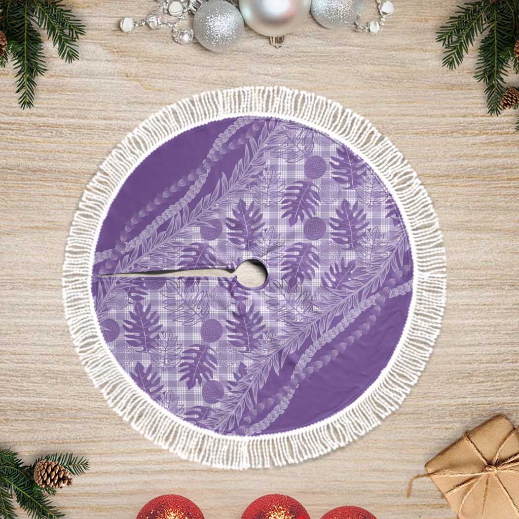 Hawaii Breadfruit Palaka Tree Skirt Poni Maile Lei - Polynesian Pride