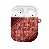 Hawaii Breadfruit Palaka AirPods Case Ulaula Maile Lei - Polynesian Pride