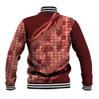 Hawaii Breadfruit Palaka Baseball Jacket Ulaula Maile Lei - Polynesian Pride