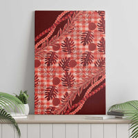 Hawaii Breadfruit Palaka Canvas Wall Art Ulaula Maile Lei - Polynesian Pride