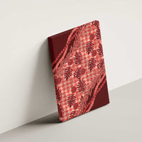 Hawaii Breadfruit Palaka Canvas Wall Art Ulaula Maile Lei - Polynesian Pride