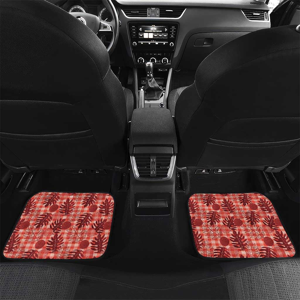 Hawaii Breadfruit Palaka Car Mats Ulaula Maile Lei - Polynesian Pride