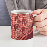 Hawaii Breadfruit Palaka Ceramic Mug Ulaula Maile Lei - Polynesian Pride