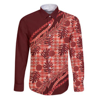 Hawaii Breadfruit Palaka Family Matching Mermaid Dress and Hawaiian Shirt Ulaula Maile Lei - Polynesian Pride