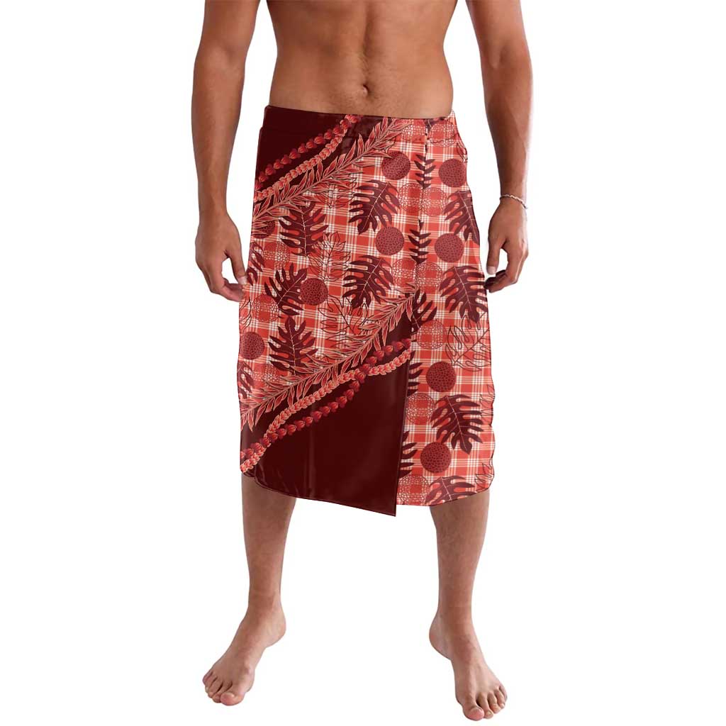 Hawaii Breadfruit Palaka Lavalava Ulaula Maile Lei - Polynesian Pride