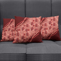 Hawaii Breadfruit Palaka Pillow Cover Ulaula Maile Lei - Polynesian Pride