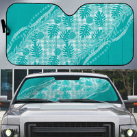 Hawaii Breadfruit Palaka Auto Sun Shade Polu Opal Maile Lei - Polynesian Pride