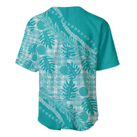 Hawaii Breadfruit Palaka Baseball Jersey Polu Opal Maile Lei - Polynesian Pride