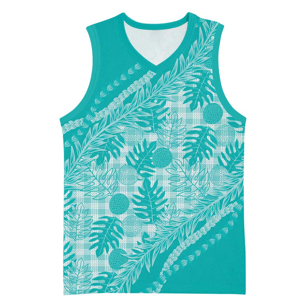 Hawaii Breadfruit Palaka Basketball Jersey Polu Opal Maile Lei - Polynesian Pride