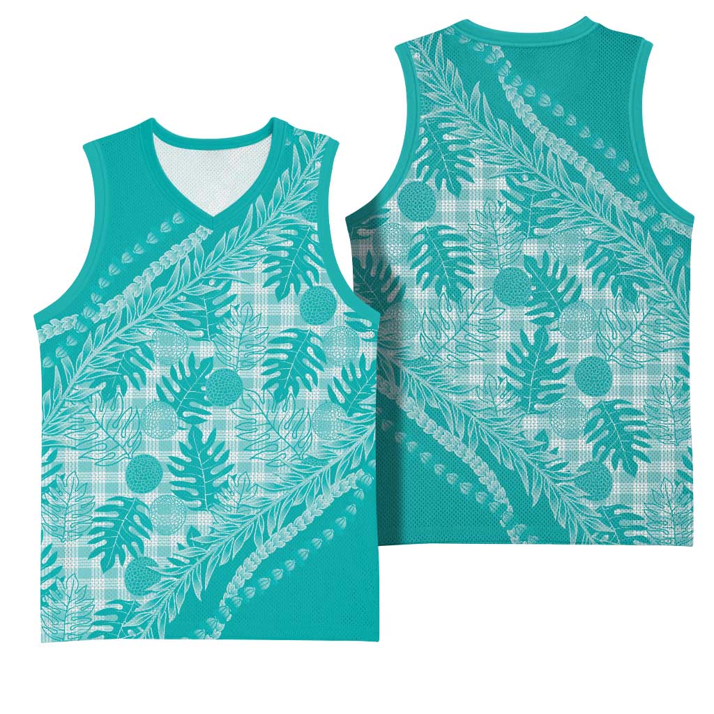 Hawaii Breadfruit Palaka Basketball Jersey Polu Opal Maile Lei - Polynesian Pride