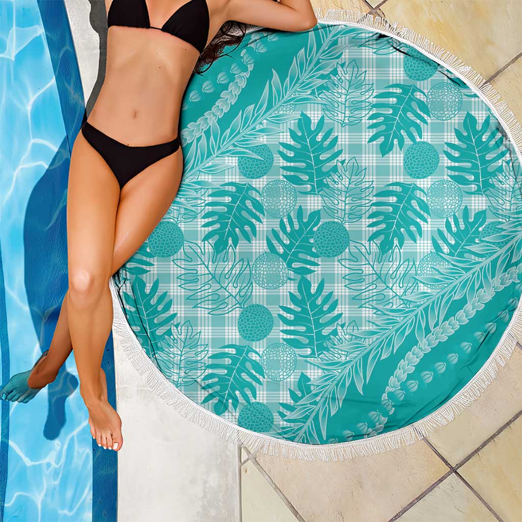 Hawaii Breadfruit Palaka Beach Blanket Polu Opal Maile Lei - Polynesian Pride