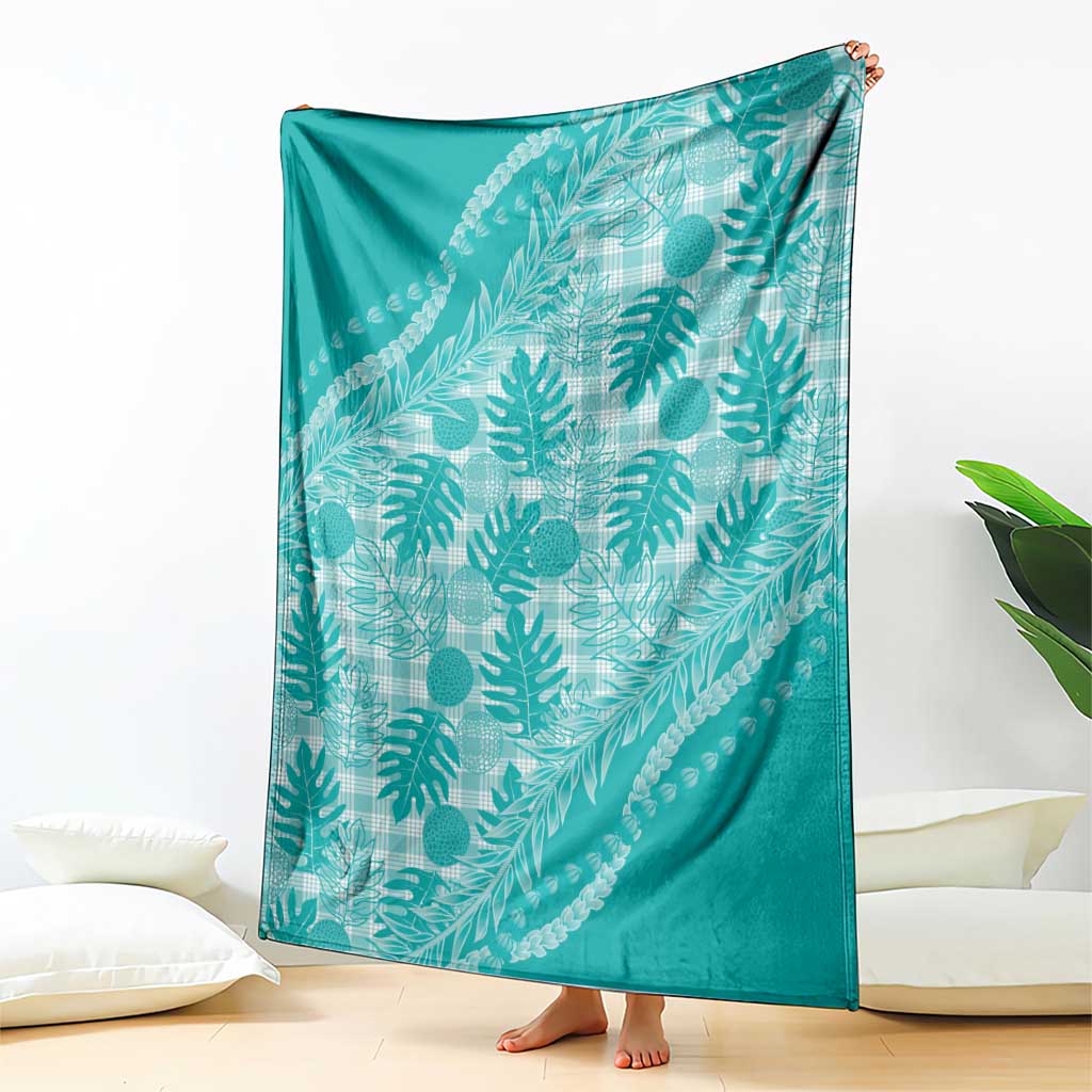 Hawaii Breadfruit Palaka Blanket Polu Opal Maile Lei - Polynesian Pride