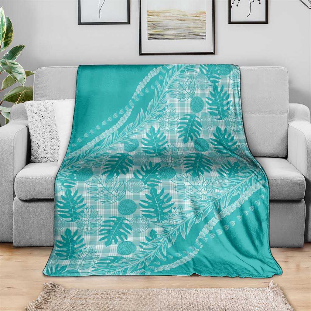 Hawaii Breadfruit Palaka Blanket Polu Opal Maile Lei - Polynesian Pride