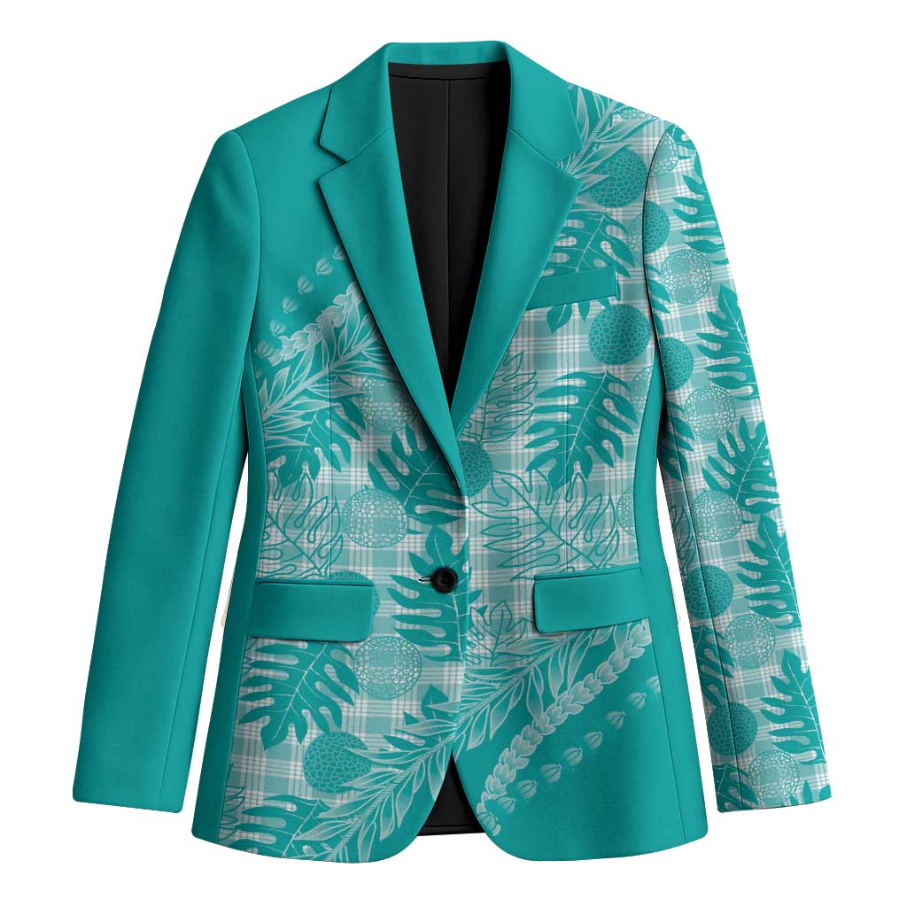 Hawaii Breadfruit Palaka Blazer Polu Opal Maile Lei - Polynesian Pride