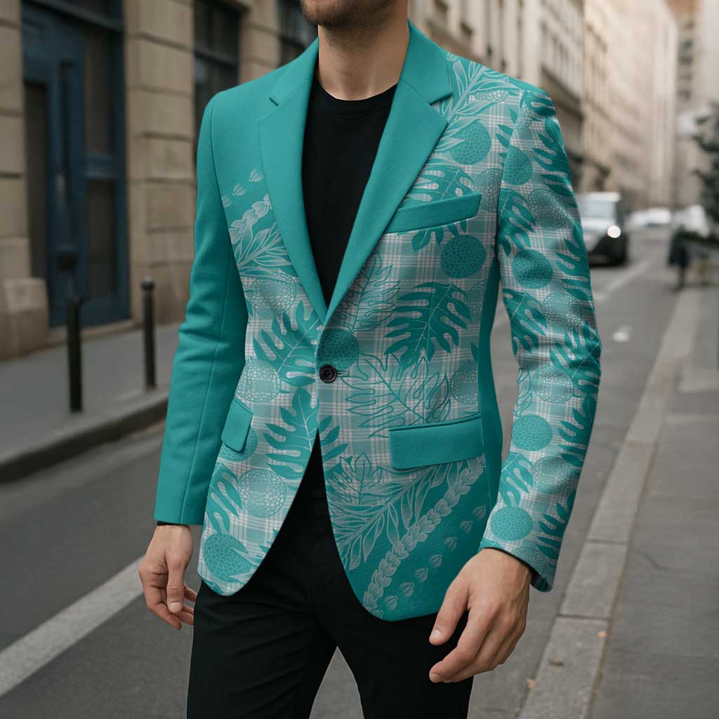 Hawaii Breadfruit Palaka Blazer Polu Opal Maile Lei - Polynesian Pride