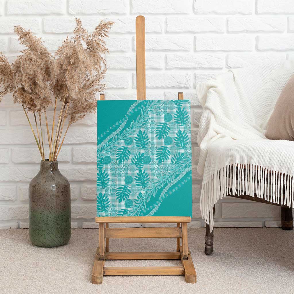 Hawaii Breadfruit Palaka Canvas Wall Art Polu Opal Maile Lei - Polynesian Pride