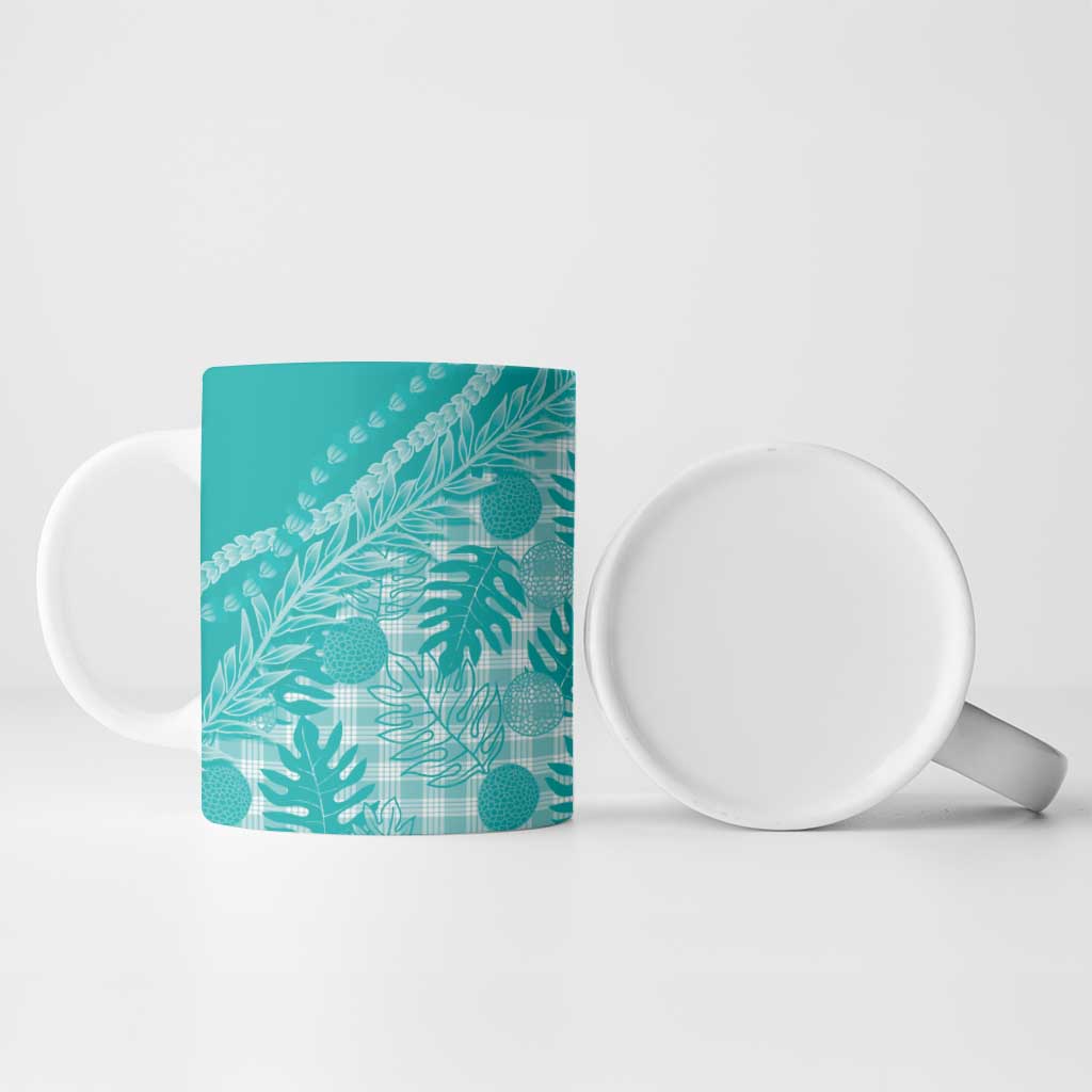 Hawaii Breadfruit Palaka Ceramic Mug Polu Opal Maile Lei - Polynesian Pride