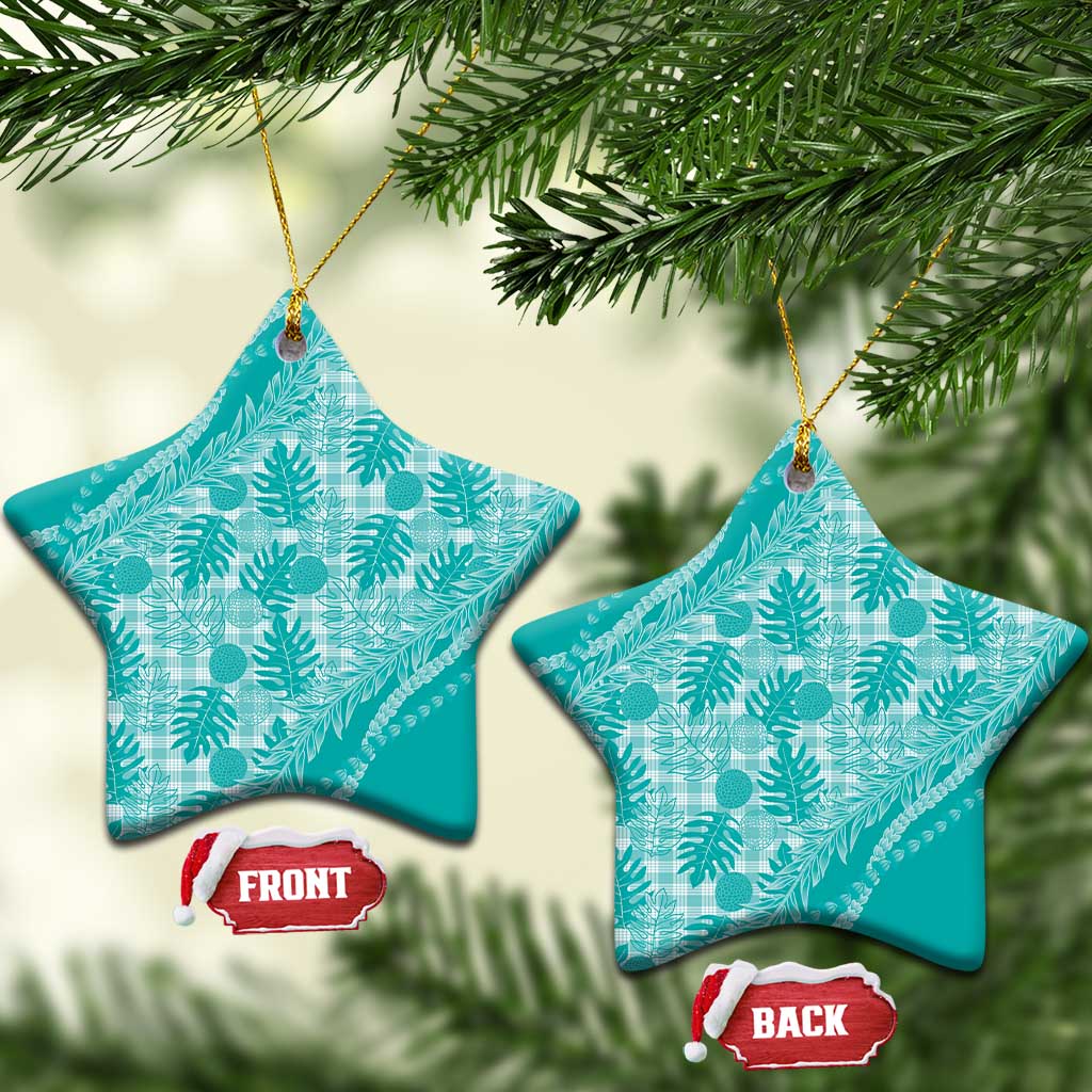 Hawaii Breadfruit Palaka Ceramic Ornament Polu Opal Maile Lei - Polynesian Pride