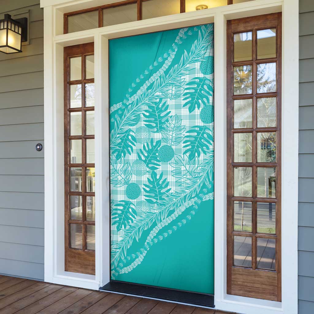 Hawaii Breadfruit Palaka Door Cover Polu Opal Maile Lei - Polynesian Pride