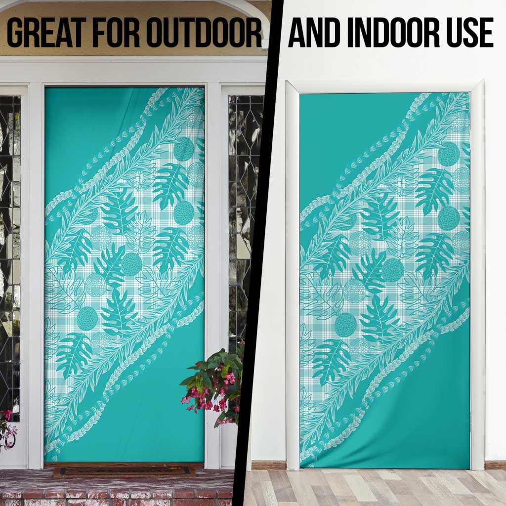 Hawaii Breadfruit Palaka Door Cover Polu Opal Maile Lei - Polynesian Pride
