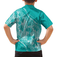 Hawaii Breadfruit Palaka Family Matching Summer Maxi Dress and Hawaiian Shirt Polu Opal Maile Lei - Polynesian Pride