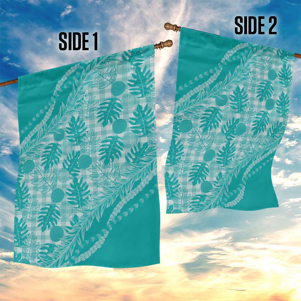 Hawaii Breadfruit Palaka Garden Flag Polu Opal Maile Lei - Polynesian Pride
