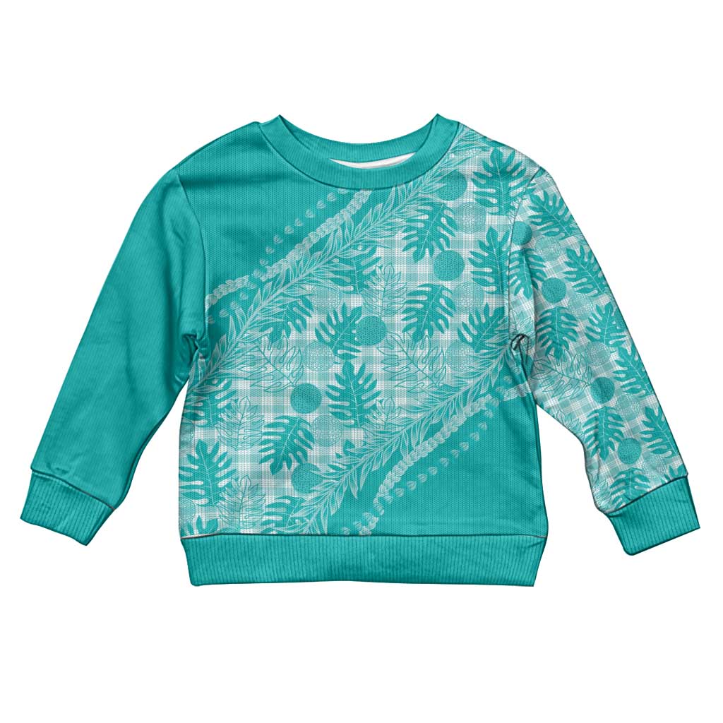 Hawaii Breadfruit Palaka Kid Ugly Christmas Sweater Polu Opal Maile Lei - Polynesian Pride