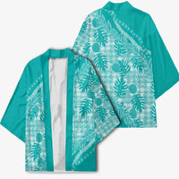 Hawaii Breadfruit Palaka Kimono Polu Opal Maile Lei - Polynesian Pride