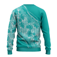 Hawaii Breadfruit Palaka Ugly Christmas Sweater Polu Opal Maile Lei - Polynesian Pride