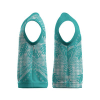 Hawaii Breadfruit Palaka Christmas Knitted V-Neck Vest Polu Opal Maile Lei - Polynesian Pride