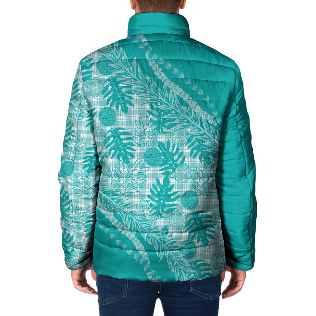 Hawaii Breadfruit Palaka Padded Jacket Polu Opal Maile Lei - Polynesian Pride