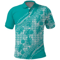 Hawaii Breadfruit Palaka Polo Shirt Polu Opal Maile Lei - Polynesian Pride