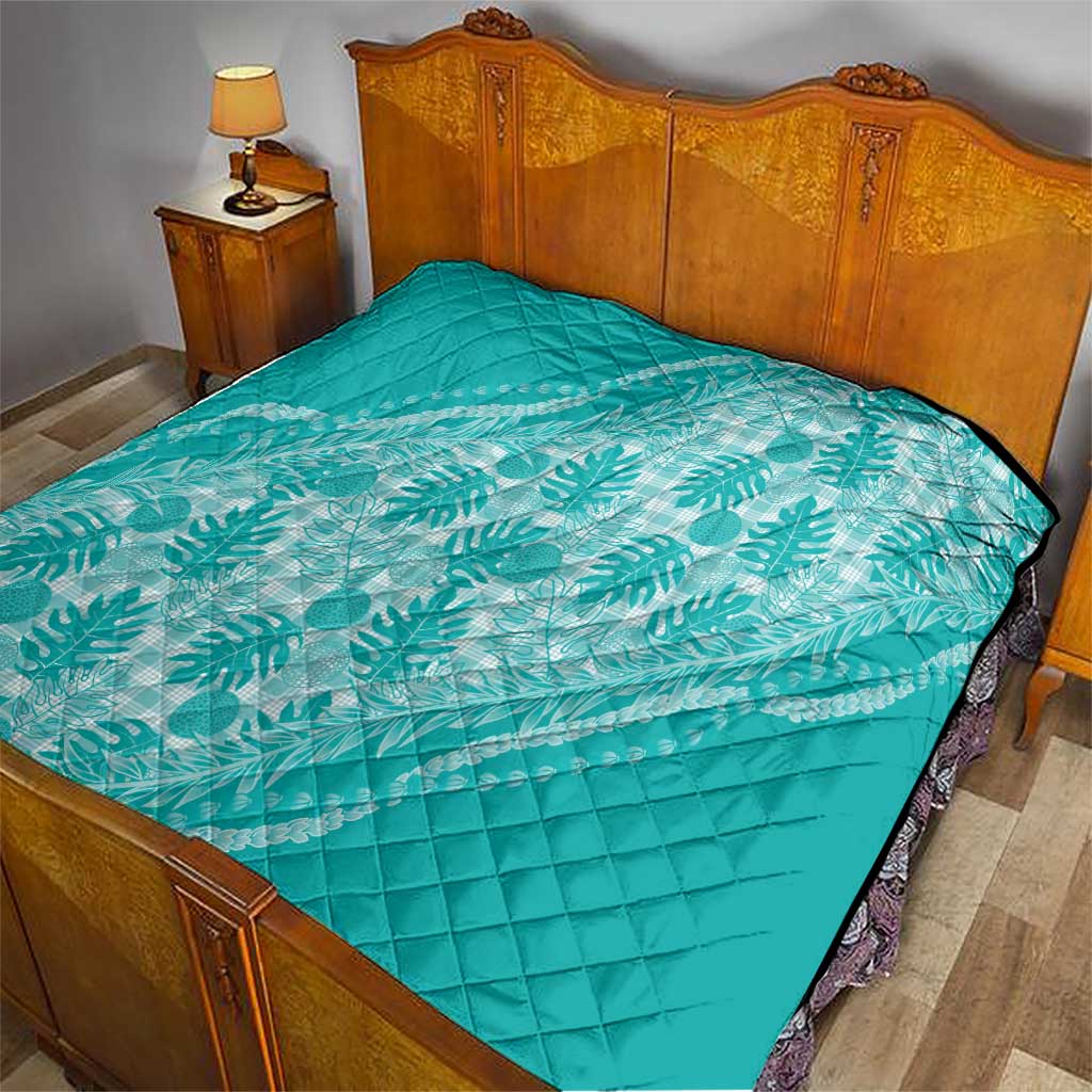 Hawaii Breadfruit Palaka Quilt Polu Opal Maile Lei - Polynesian Pride