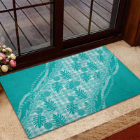 Hawaii Breadfruit Palaka Rubber Doormat Polu Opal Maile Lei - Polynesian Pride