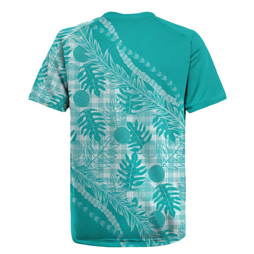 Hawaii Breadfruit Palaka Rugby Jersey Polu Opal Maile Lei - Polynesian Pride