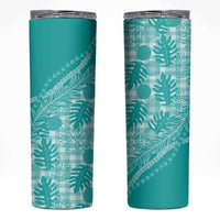 Hawaii Breadfruit Palaka Skinny Tumbler Polu Opal Maile Lei - Polynesian Pride