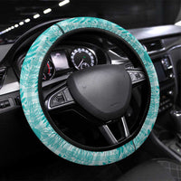 Hawaii Breadfruit Palaka Steering Wheel Cover Polu Opal Maile Lei - Polynesian Pride