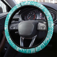 Hawaii Breadfruit Palaka Steering Wheel Cover Polu Opal Maile Lei - Polynesian Pride