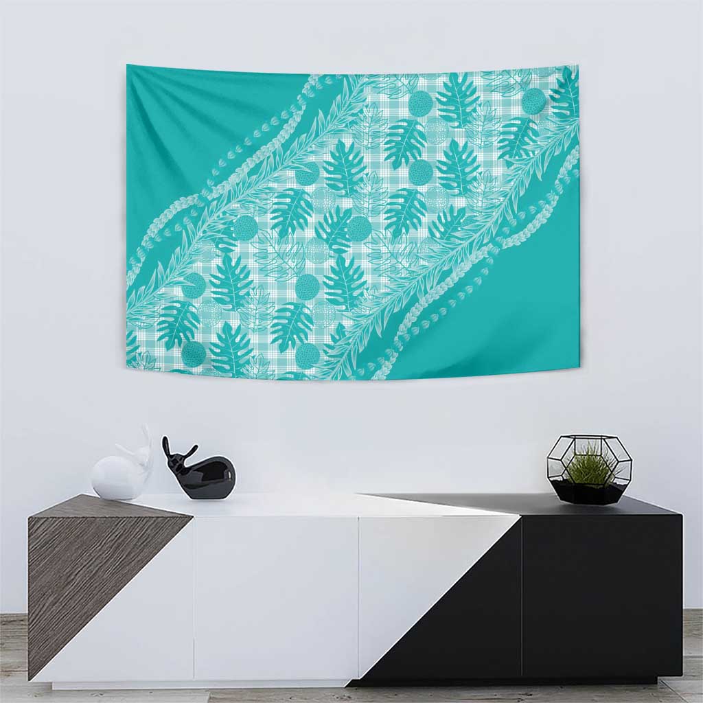 Hawaii Breadfruit Palaka Tapestry Polu Opal Maile Lei - Polynesian Pride