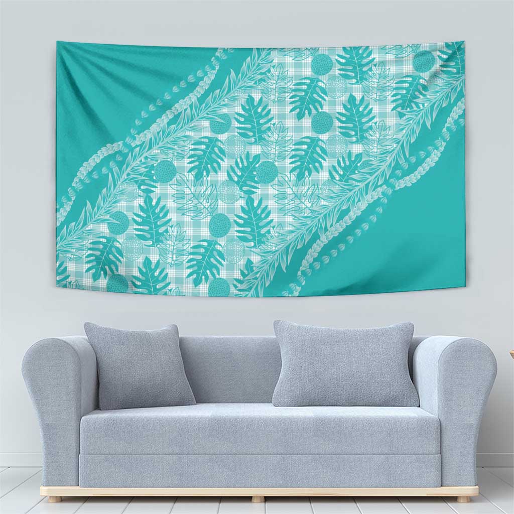 Hawaii Breadfruit Palaka Tapestry Polu Opal Maile Lei - Polynesian Pride