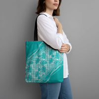 Hawaii Breadfruit Palaka Tote Bag Polu Opal Maile Lei - Polynesian Pride