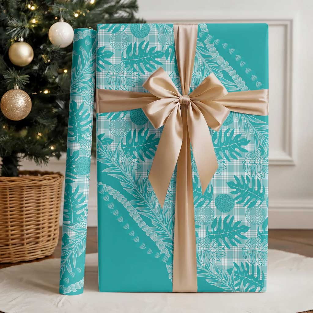 Hawaii Breadfruit Palaka Wrapping Paper Polu Opal Maile Lei - Polynesian Pride