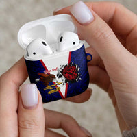 American Samoa Heart Tribal Personalized AirPods Case Polynesian Patterns