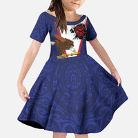 American Samoa Heart Tribal Personalized Family Matching Off The Shoulder Long Sleeve Dress and Hawaiian Shirt Polynesian Patterns