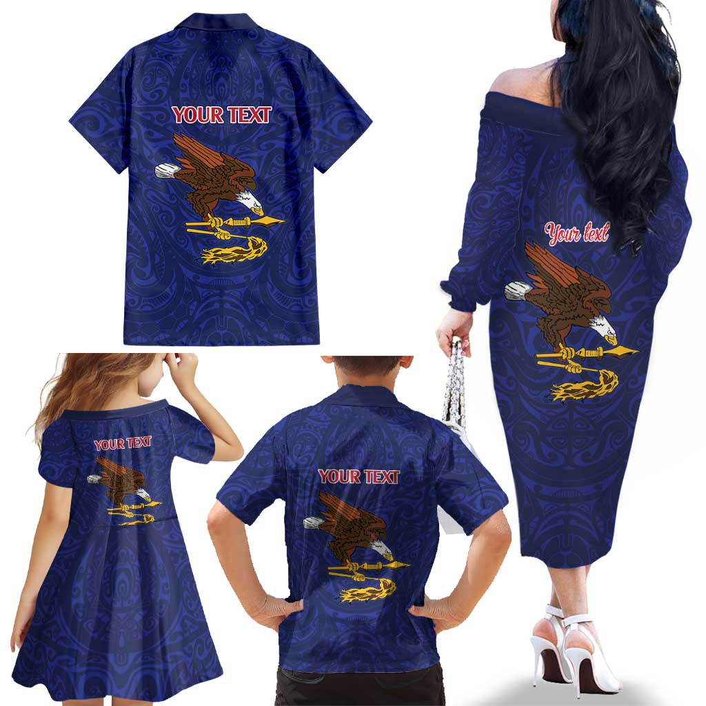 American Samoa Heart Tribal Personalized Family Matching Off The Shoulder Long Sleeve Dress and Hawaiian Shirt Polynesian Patterns