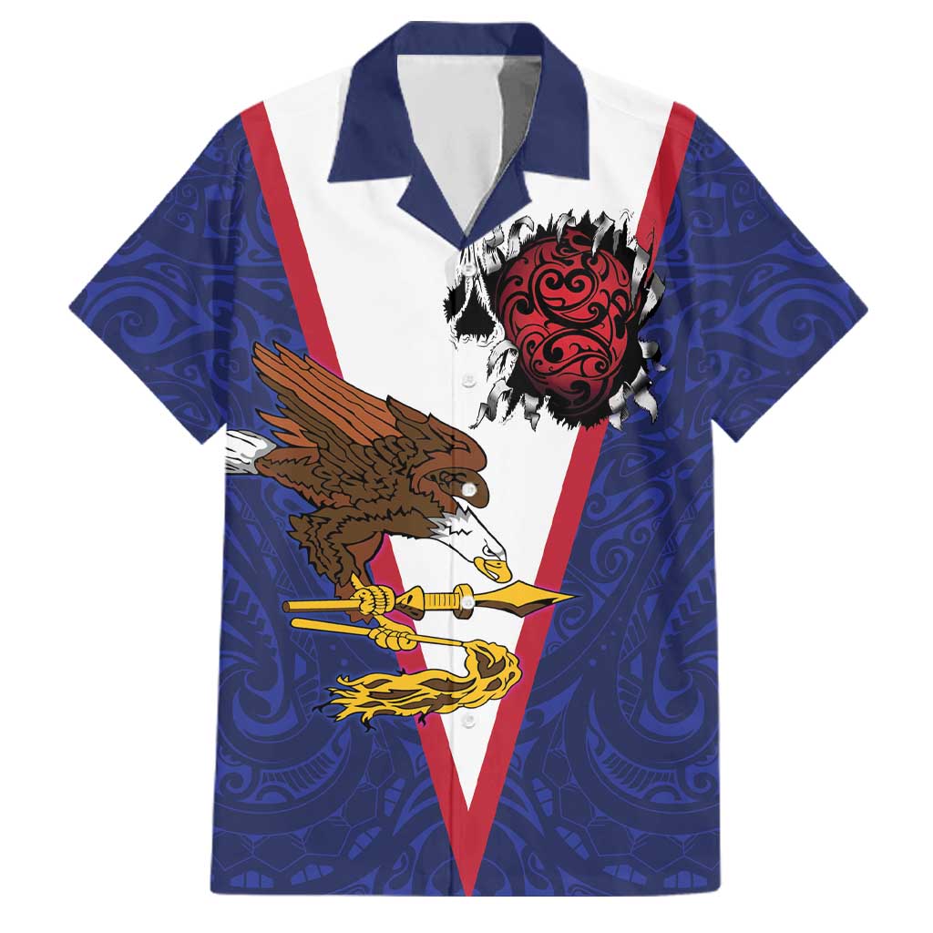 American Samoa Heart Tribal Personalized Family Matching Off The Shoulder Long Sleeve Dress and Hawaiian Shirt Polynesian Patterns