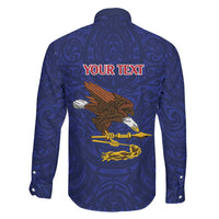 American Samoa Heart Tribal Personalized Family Matching Off The Shoulder Long Sleeve Dress and Hawaiian Shirt Polynesian Patterns