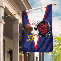 American Samoa Heart Tribal Personalized Garden Flag Polynesian Patterns