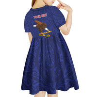 American Samoa Heart Tribal Personalized Kid Short Sleeve Dress Polynesian Patterns LT9 - Polynesian Pride