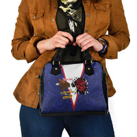 American Samoa Heart Tribal Personalized Shoulder Handbag Polynesian Patterns